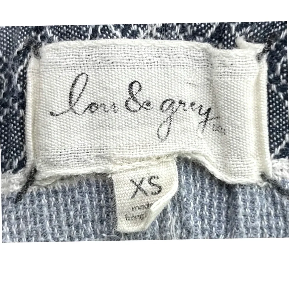 Lou & Grey Women's Tie Waist Gray Striped Shorts - Picture 4 of 7